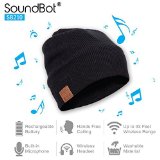 Soundbot SB210 HD Stereo Bluetooth 41 Wireless Smart Beanie Headset Musical Knit Headphone Speaker Hat Speakerphone Capbuilt-in Mic BLK