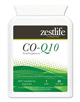 Zestlife Co-Enzyme Q10 (COQ10) 300mg * On Special Offer * 60 soft gels A boost for the immune system. Gluten FREE.