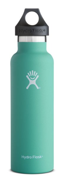 Hydro Flask Vacuum Insulated Stainless Steel Water Bottle, Standard Mouth w/Loop Cap