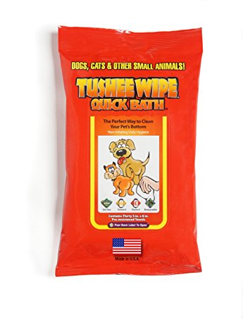 Tushee Wipes for Both Cat & Dogs 30 ct
