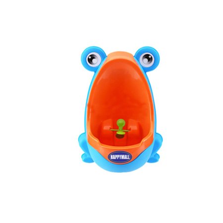 HAPPYMALL loverly Frog Baby Toilet Training Children Potty Urinal Pee Trainer Urine For Boys With Funny Aiming Target Blue