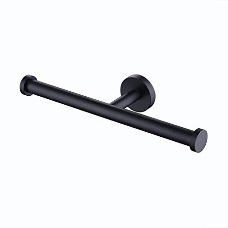 KES Bath Double Roll Toilet Paper Holder Wall Mount Dual Tissue Hook SUS304 Stainless Steel Matte Black, BPH212S2-BK