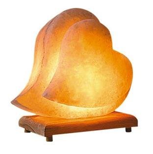 Himalayan Salt Lamp Ionic Air Purifier Hand Carved Romantic Heart Shape on Neem Tree Base. Enjoy this Eco-Friendly Work of Art!