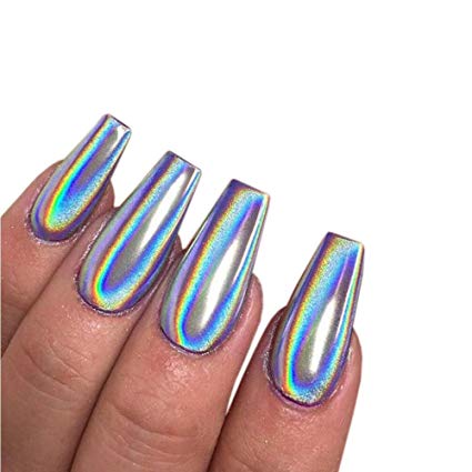 Yuxuan Holographic Powder Holosexual Salon Nails Pigment Unicorn Mirror Chrome Gel Nail Polish Powder Laser Dust for Nail