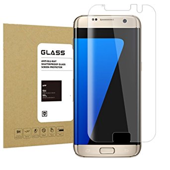 Galaxy S7 Edge Glass Screen Protector[2Gen],Acoverbest[Full Coverage]Tempered Glass for Samsung Galaxy S7 Edge [3D Curve][9H Hardness][Anti-Scratch][Bubble Free][Ultimate Clarity](Clear)