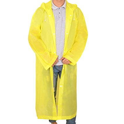 Alotpower Lightweight Raincoat Reusable Emergency Rain Poncho for Theme Parks, Trip, Camping or School Events