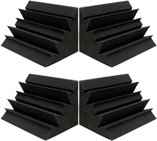 Acoustic Foam Panel Bass Trap Soundproof Padding Studio Corner Wall Wedges 7”×7”×12”