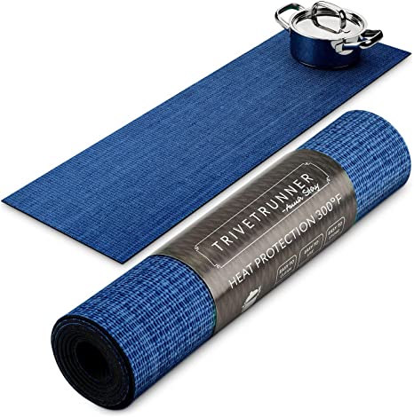 TRIVETRUNNER :Decorative Trivet and Kitchen Table Runners Handles Heat Up to 300F, Anti Slip, Hand Washable, and Convenient for Hot Dishes and Pots,Hand Washable (Royal Blue)