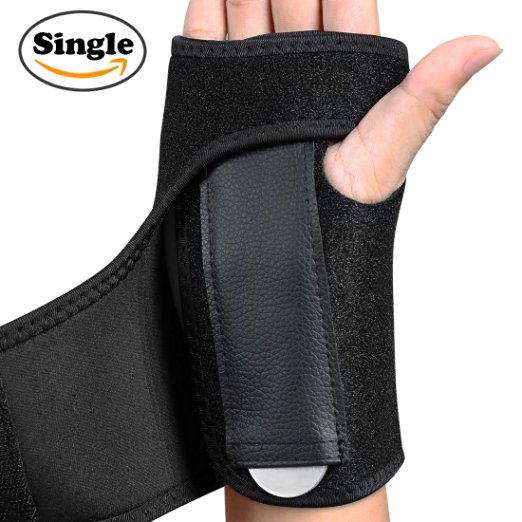 Nlife Adjustable HAND BRACE, WRIST WRAP, HAND SUPPORT Carpal Tunnel Splint Arthritis Sprains Strain Best for Exercise, Martial Arts, Tennis, Bike, and Motorcycle