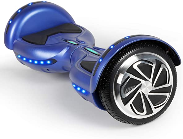 SISIGAD Hoverboard for Kids Ages 6-12, Hoverboard with Bluetooth, 6.5'' Two Wheel Self Balancing Scooter with LED Lights, Hoverboard for Kids&Adults, White Hover Boards