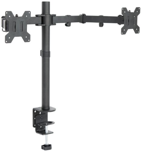 VIVO Dual LCD Monitor Desk Mount Stand Heavy Duty Fully Adjustable fits 2 /Two Screens upto 27" (STAND-V002)