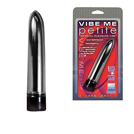 Synergy Erotic Vibe Me Petite 5 Inch Mini Vibrator Fully Submersible 100% Waterproof, Luster Black