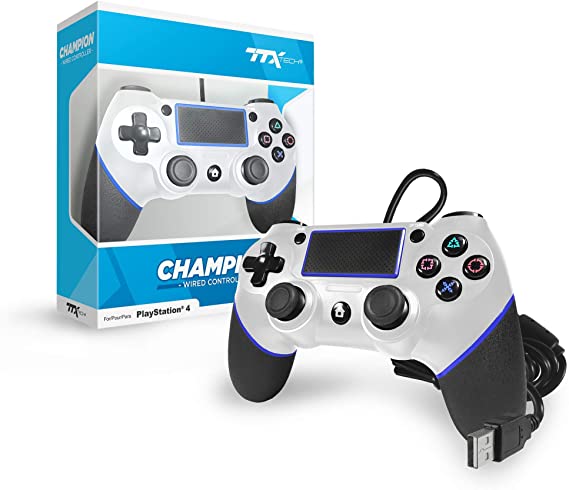 TTX Champion PS4 Wired USB Controller for PlayStation 4 - WHITE