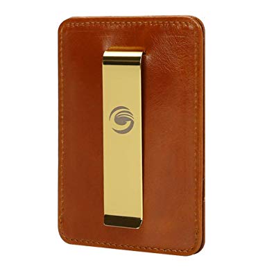 EGRD Front Pocket Minimalist Leather Slim Wallet RFID Blocking with Money Clip