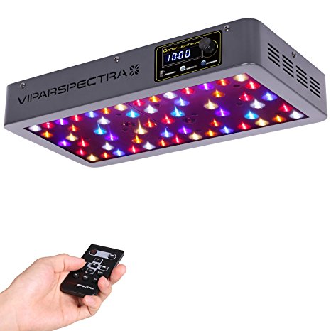 VIPARSPECTRA Timer Control Series VT300 300W LED Grow Light - Dimmable VEG/BLOOM Channels 12-Band Full Spectrum for Indoor Plants