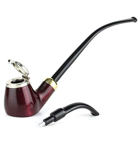 Handmade Tobacco Smoking Pipe - Model No. Old Army 21 Mahogany - Pear Wood Roots - with Dual Interchangeable Stems