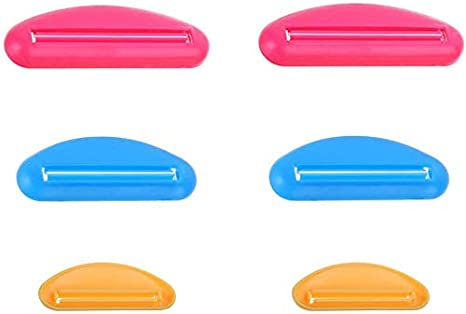GCOA 6 Pack Toothpaste Tube Squeezer Dispenser Toothpaste Clips, Reduces Waste - 3 Sizes
