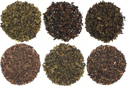 Oolong Loose Leaf Tea Sampler, Chinese Oolong Tea and Taiwan Oolong Tea, Iron Goddess of Mercy Oolong, Fujian Oolong, and More