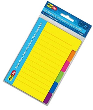 Redi Tag 29500 4inch X 6inch Divider Notes Neon Colors 2 pack