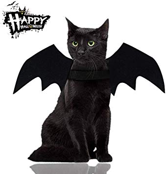 Malier Halloween Cat Costume for Cats Dogs Pet Bat Wings Cat Dog Bat Costume Wings