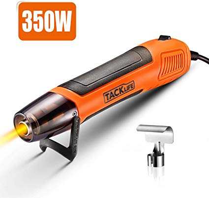 Mini Heat Gun, TACKLIFE 350W 662°F Handheld Hot Air Gun, 6.56Ft Ultra Long Cable for DIY Craft Embossing, Shrink Wrapping and Drying Paint- HGP35AC