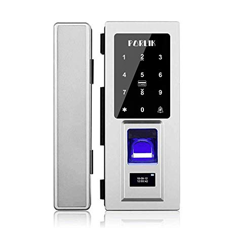 No Drill,Security Biometric Fingerprint Door Lock for Glass Door,Password Door Lock with IC Cards