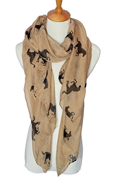 Herebuy Cool Animal Print Scarf Fashionable Women Scarves for Winter