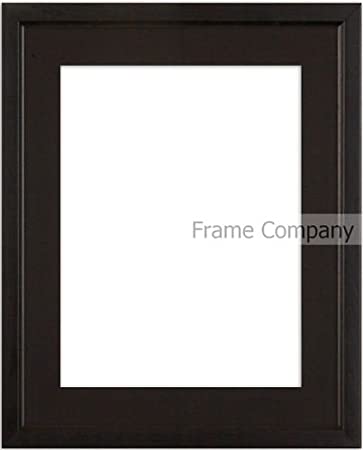 Frame Company Drayton Picture Photo Frame with Black Mount for Image, Range A4, Black (Size A5)