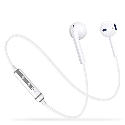 GRDE Bluetooth Headphones, V4.1 Stereo Wireless Earbuds with Noise Cancelling Bluetooth Earphone Sweatproof Sports Headphones for iPhone, Samsung and Android Phones