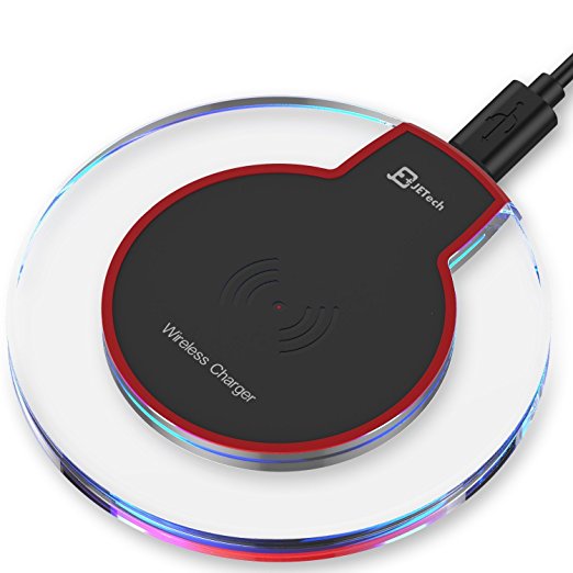 Wireless Charger, PK-STAR Ultra Slim Super Lightweight Wireless Charging Pad for iphone 8 iphone X Samsung Galaxy S6 S7 Edge S8 IOS Android and Google Nexus 7 / 6 / 5 /4 LG G4 (Black)