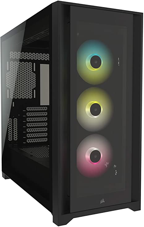 Corsair iCUE 5000X RGB Tempered Glass Mid-Tower ATX PC Smart Case - Black