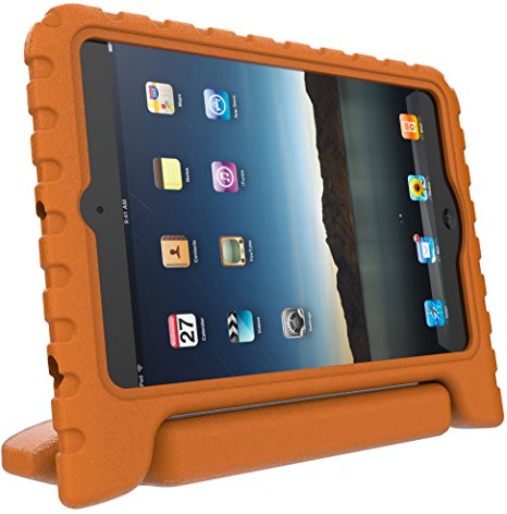 iPad 2 Kids Case: Stalion® Safe Shockproof Protection for Apple iPad 2nd 3rd & 4th Gen (Orange Orange) Ultra Lightweight   Comfort Grip Carrying Handle   Folding Stand