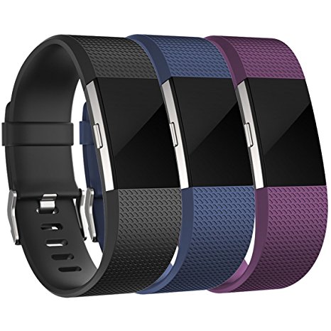 Maledan Replacement Bands for Fitbit Charge 2, Available in Different Colors and 3 Styles