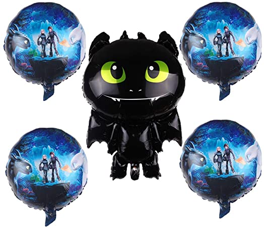 5pcs How to Train Your Dragon 3 Balloons Party Supplies Decorations