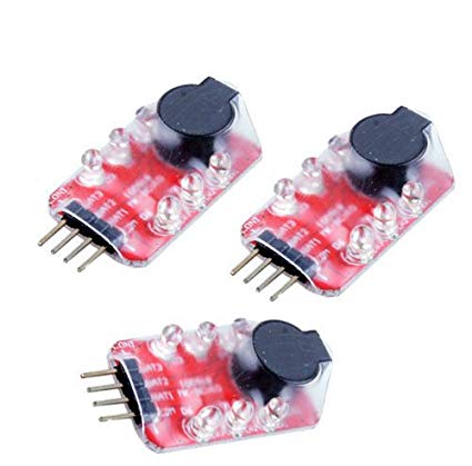 Shaluoman RC Model 2S 3S Detect Lipo Battery Low Voltage Alarm Buzzer Pack of 3
