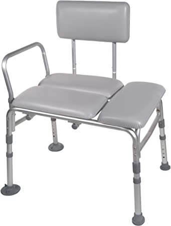 Drive Medical Padded Transfer Bench, 1 count,Gray