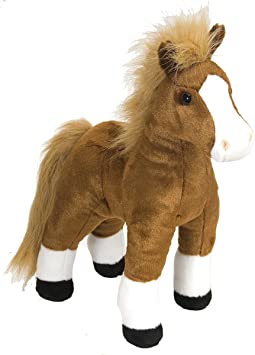 Wild Republic Horse Plush, Stuffed Animal, Plush Toy, Gifts for Kids, Cuddlekins, Brown 12 Inches