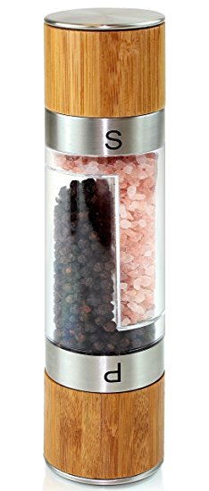 Premium Salt and Pepper Grinder - 2 in 1 Salt and Pepper Mill - by Decodyne