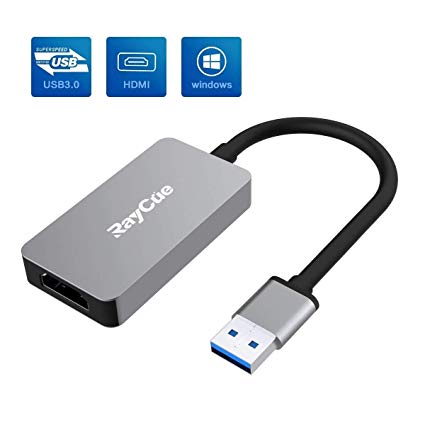 USB 3.0 to HDMI HD 1080P Video Convertor with Audio Output Multiple Monitors Compatible with Laptop HDTV TV PC with Windows XP / 7/8 / 8.1/10 [ NO MAC & VISTA ] (sliver)