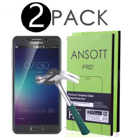 (2 Pack) Galaxy Note 5 Screen Protector, ANSOTT Premium Tempered Glass 0.26mm Anti-scratch,Bubble Free,Explosion-proof ,Pressure-resistant 9h Hardness Screen Protector for Samsung Galaxy Note 5