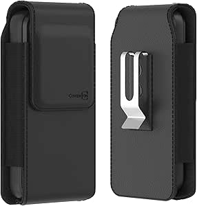 CoverON Holster for 1  OnePlus Nord 4 Open 12 12R CE4 N200 N20 N10 5G 10T 10 Pro 9 Pro 8T 8T  One Plus 11 9 8 ACE 3V 3 Phone Case Belt Clip Vertical Leather Pouch (Fits with Otterbox or Any Case on)