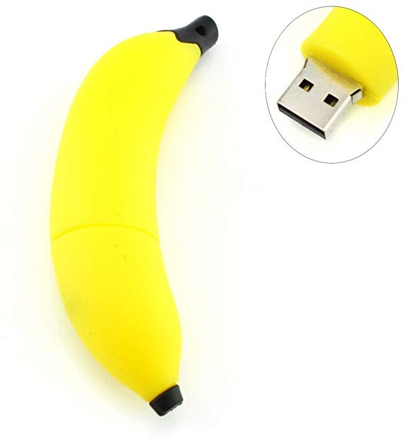 WooTeck 64GB Cartoon Banana USB Flash Drive