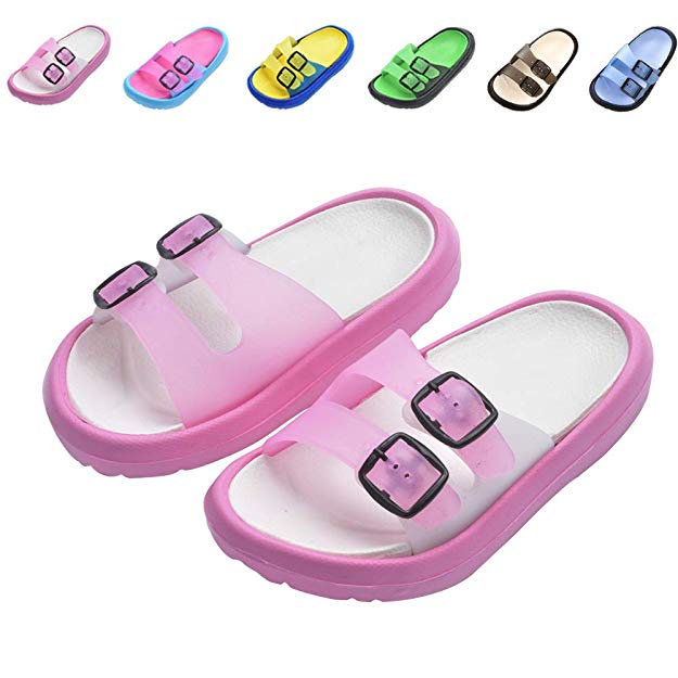 Toddler Little Kids Summer Sandals Non-Slip Boy Girl Slide Lightweight Beach Water Shoes Shower Pool Slippers