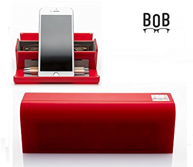 Glasses Case | 3 in 1 Unisex Glasses and Spectacles holder | Multifunction Protective Hard Shell Box by BOB Black