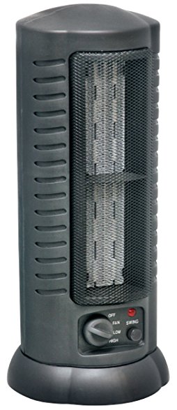 Comfort Zone Citadel Oscillating Ceramic Tower Heater/Fan