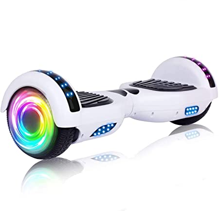 SISIGAD Hoverboard, with Bluetooth and Colorful Lights Self Balancing Scooter