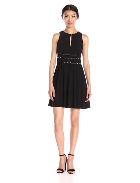 Jessica Simpson Women's Solid Ity Dress with Ruched Embellished Waist