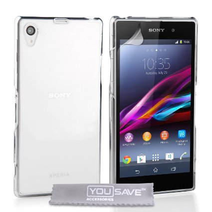Yousave Sony Xperia Z1 Case Crystal Clear Hard Cover