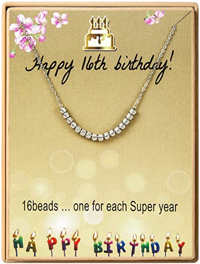 SANNYRA Happy Birthday Gifts Necklace Stainless Steel Bead Necklace Gift for Women Girls 11st 12th 13th 14th 15th 16th 17th 18th 19th 20th 21th 25th 30th