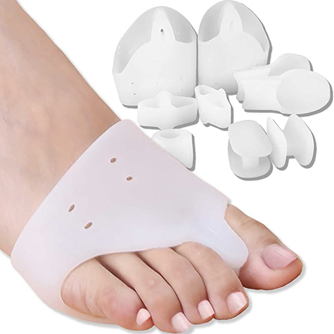 DR JK Bunion Relief and Ball of Foot Cushion Kit, Toe Separators, Metatarsal Pad for Women and Men